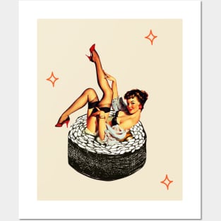 Sushi pin up girl Posters and Art